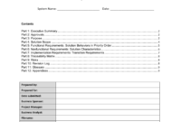 This Business Requirements Document Template Conforms To In Example Business Requirements Document Template