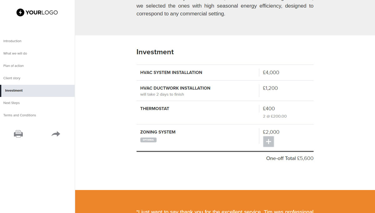 This Free Hvac Proposal Template Won 10M Of Business Intended For Hvac Proposal Template