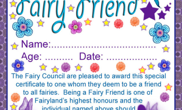 Tooth Fairy Certificate Free Printable Uk Happy Living In Tooth Fairy Certificate Template Free