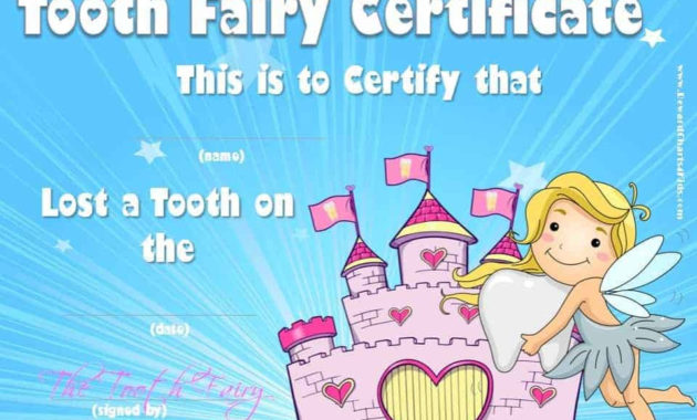 Tooth Fairy Certificate With Regard To Tooth Fairy Certificate Template Free