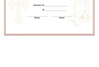 Top 16 Religious Certificate Of Achievement Templates Free Regarding Amazing Christian Certificate Template
