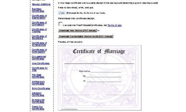 Top Sources For Printable Blank Marriage Certificates Inside Best Commemorative Certificate Template