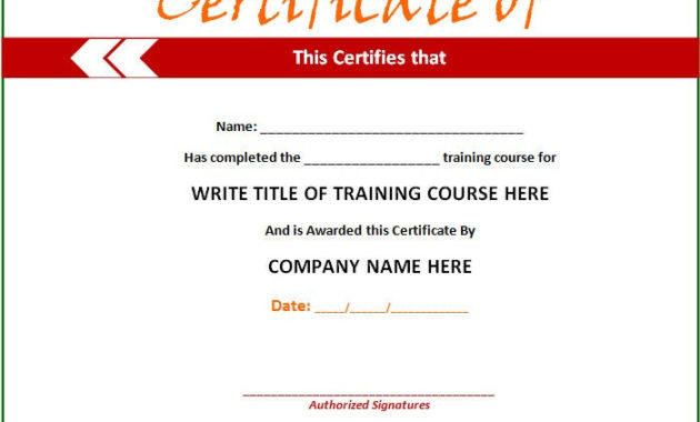 Training Certificate Template 21 Free Word Pdf Psd Inside Free Training Certificate Template Word Format