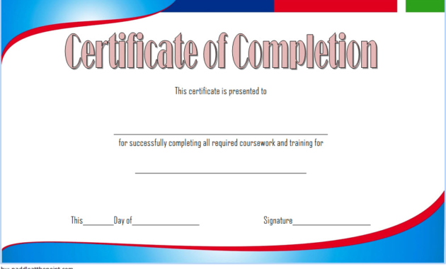 Training Completion Certificate Template 10 Fresh Ideas Throughout Best Training Completion Certificate Template