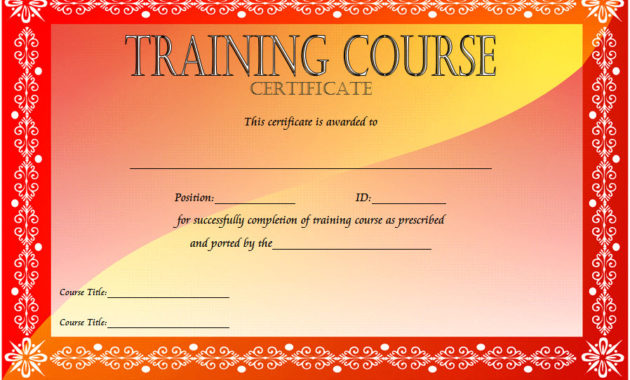 Training Course Certificate Templates 10 Best Choices Pertaining To Training Completion Certificate Template 10 Ideas