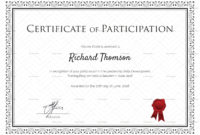 Training Participation Certificate Design Template In Psd In Best Participation Certificate Templates Free Download
