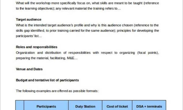 Training Proposal Template Free Sample Example Format Throughout Training Proposal Template
