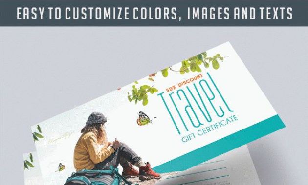 Travel Gift Voucher Template In Psd Elegantflyer Throughout Travel Gift Certificate Templates
