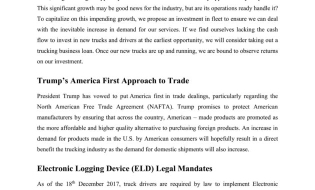 Trucking Transport Business Plan Template Sample Pages Intended For Business Plan Template For Transport Company