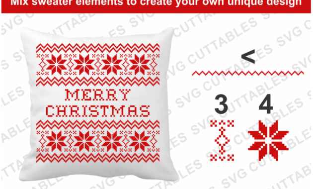 Ugly Christmas Sweater Fontsvg Cuttables With Free Ugly Christmas Sweater Certificate Template