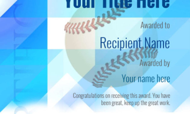 Use Free Baseball Certificate Templates Awardbox With Regard To Amazing Baseball Achievement Certificates