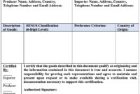 Usmca Certification Requirements And Sample Template Within Certificate Of Origin For A Vehicle Template