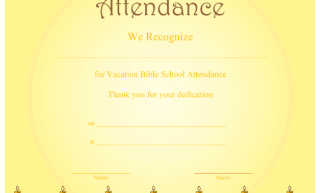 Vacation Bible School Attendance Certificate Printable With Regard To Vbs Certificate Template
