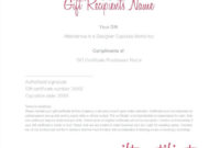 Vanilla Lily Cake Design Gift Certificate Regarding Printable Baby Shower Gift Certificate Template Free 7 Ideas