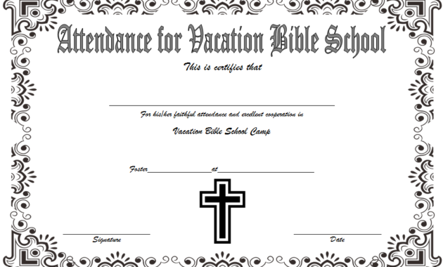 Vbs Attendance Certificate Template 7 Luxurious Designs Within Printable Vbs Certificates Free