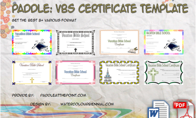 Vbs Certificate Template 8 Latest Designs Free Download Within Best Vbs Certificate Template