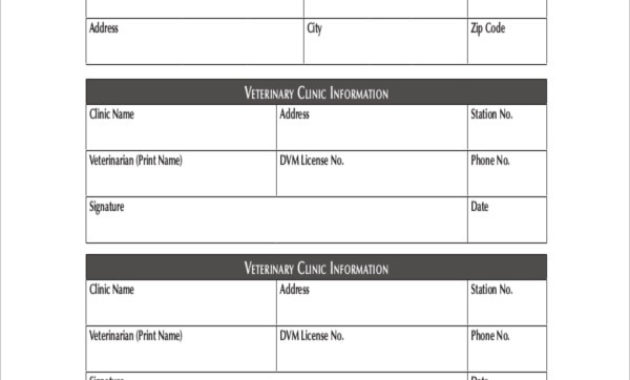Veterinary Health Certificate Template Carlynstudio Regarding Awesome Certificate Of Vaccination Template
