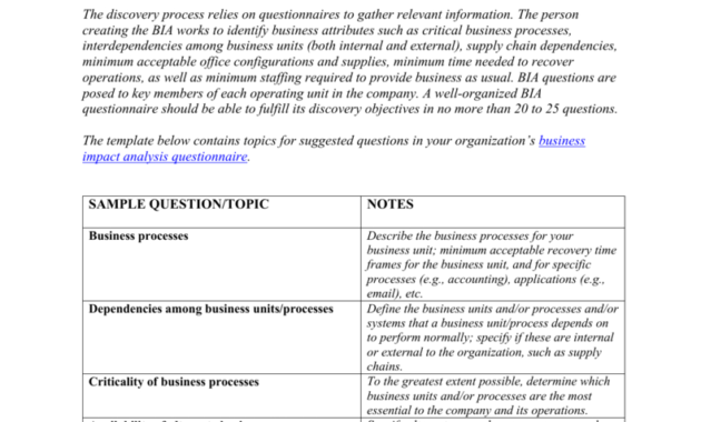 View 35 View Business Impact Analysis Document Template With It Business Impact Analysis Template