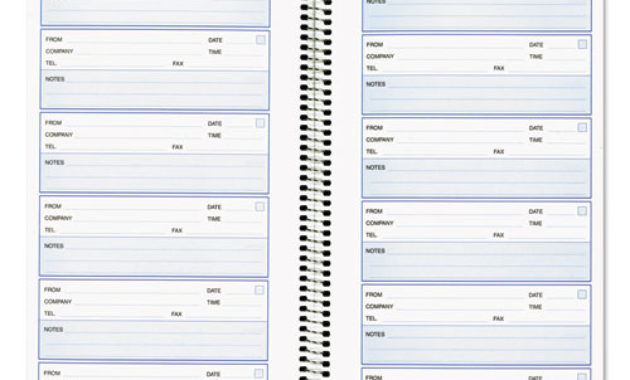Voice Mail Wirebound Log Booksrediform® Red51113 With Regard To Office Log Book Template