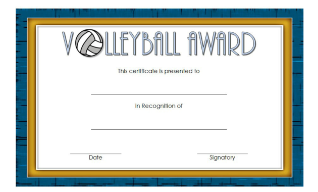 Volleyball Award Certificate Template Free 18 Variants With Printable Volleyball Certificate Template Free