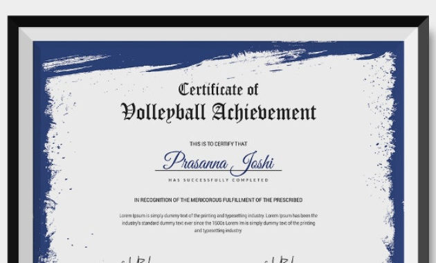 Volleyball Certificate 3 Word Pdf Documents Download Throughout Volleyball Mvp Certificate Templates