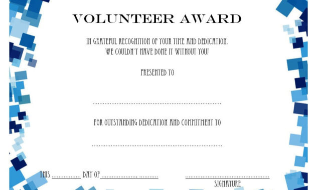Volunteer Certificate Templates 10 Best Designs Free Pertaining To Certificate Of Job Promotion Template 7 Ideas