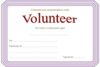 Volunteer Certificate Templates 10 Best Designs Free With Regard To Outstanding Effort Certificate Template