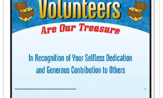 Volunteer Certificate Templates Best Samples Throughout Best Volunteer Certificate Templates