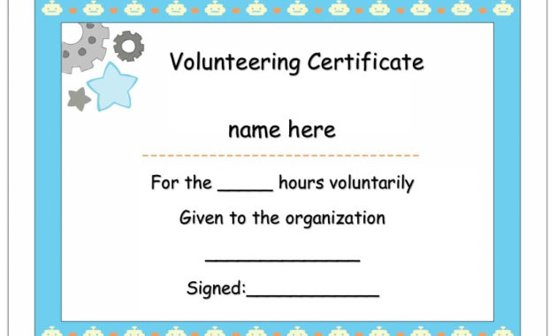 Volunteer Certificate Templates Best Samples Within Best Volunteer Certificate Templates
