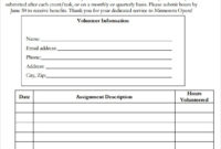Volunteer Hours Log Template Things That Make You Love And With Amazing Volunteer Hours Log Sheet Template