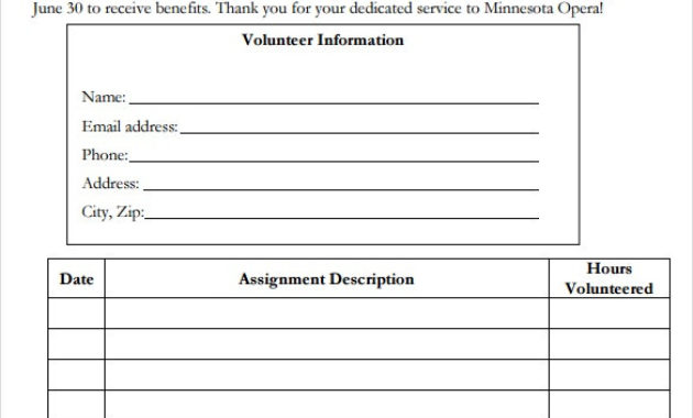 Volunteer Hours Log Template Things That Make You Love And With Amazing Volunteer Hours Log Sheet Template