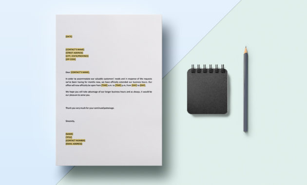 We Have Extended Our Business Hours Template In Word For Business Hours Template Word