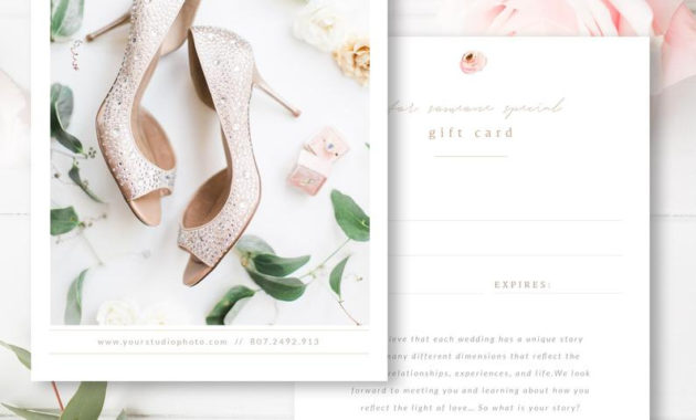 Wedding Photographer Gift Card Template Gift Certificate For Wedding Gift Certificate Template