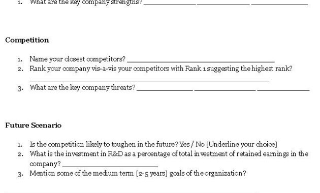 Wedding Photography Questionnaire Template Joy Studio Within Business Plan Questionnaire Template