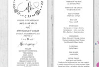Wedding Program Template Wedding Program Printable In Awesome Wedding Ceremony Agenda Template