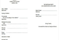 Wedding Program Templates 15 Free Word Pdf Psd Inside Wedding Reception Agenda Template