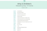 Wedding Reception Agenda Template In Wedding Reception Agenda Template
