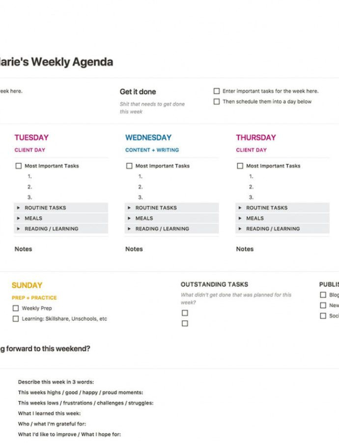 Weekly Agenda Template Notion With Regard To Quality Scout Committee Meeting Agenda Template
