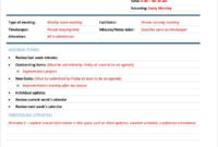 Weekly Agenda Templates 10 Free Word Pdf Format With School Team Meeting Agenda Template