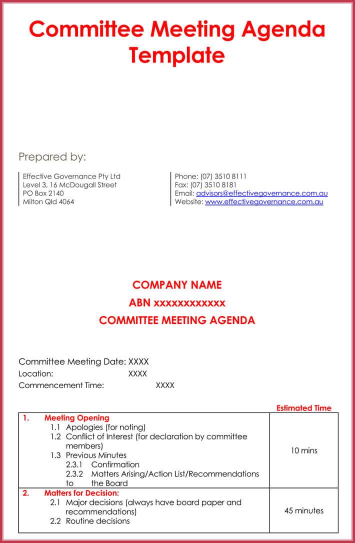 Weekly Meeting Agenda Template 9 Samples Formats In Regarding Quality Weekly Meeting Agenda Template