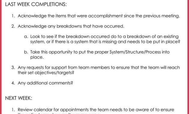 Weekly Meeting Agenda Template 9 Samples Formats In Regarding Weekly Team Meeting Agenda Template