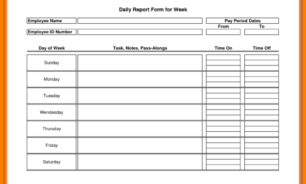 Weekly Security Report Template With Security Incident Log Template