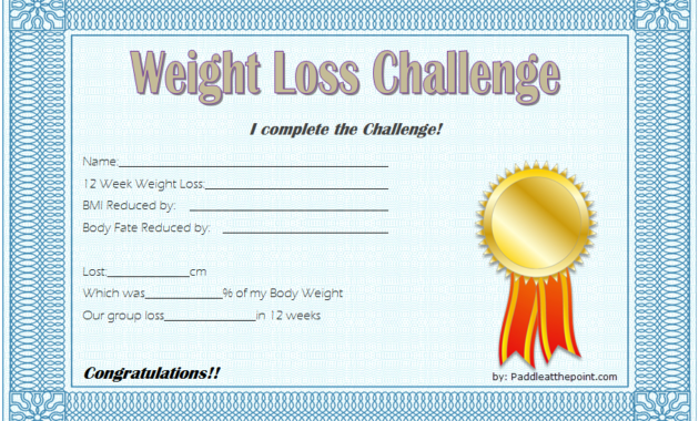 Weight Loss Certificate Template Free 8 New Designs Intended For Free Bake Off Certificate Templates
