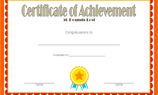 Weight Loss Certificate Template Free 8 New Designs Throughout Bake Off Certificate Templates