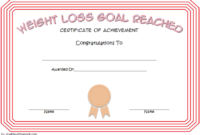Weight Loss Certificate Template Free 8 New Designs Throughout Free Bake Off Certificate Templates