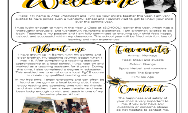 Welcome/Meet The Teacher Letter Template Teaching Resources Intended For Free Meet The Teacher Letter Template