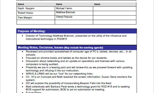 What Are The Elements Of A Meeting Minutes Template Inside Minute Meeting Template Free