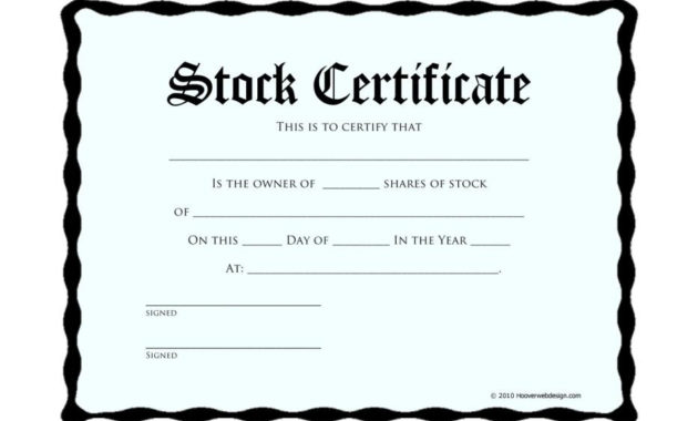 What Is A Share Certificate Or Stock Certificate Eqvista With Best Template Of Share Certificate