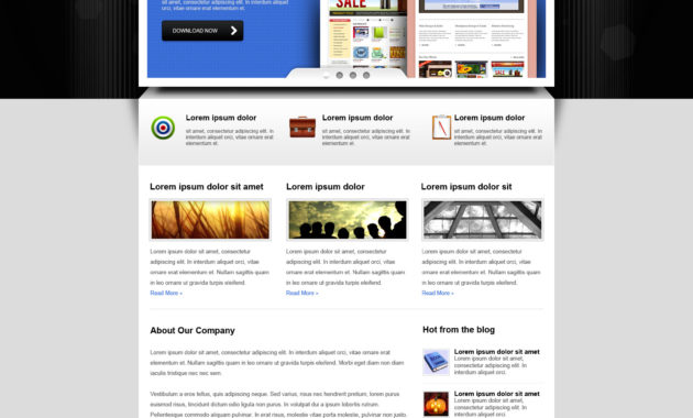 Wordpress Business Website Psd Template Graphicsfuel With Regard To Free Psd Website Templates For Business