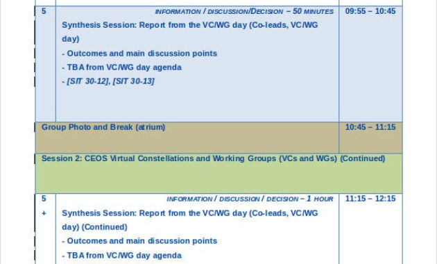 Workshop Agenda Template 6 Free Word Pdf Documents With Free Planning Session Agenda Template
